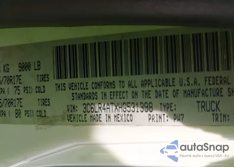 2017 Ram 2500 Tradesman 4X2 8' Box из США, поврежденный, VIN 3C6LR4ATXHG531398